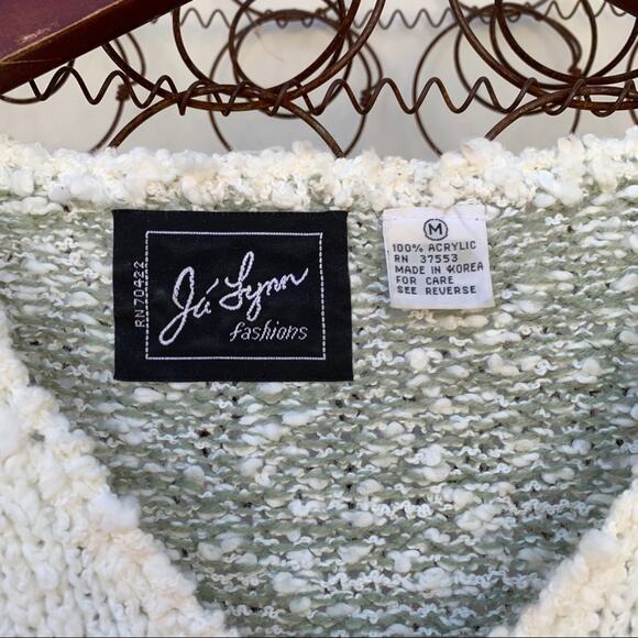 Vintage 90s rose appliqué chunky sweater - Picture 2 of 7